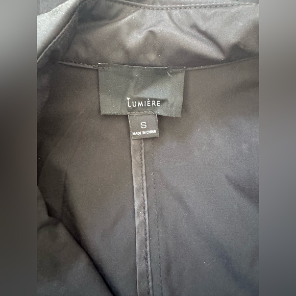 Lumiere Black Double-Breasted Trench Coat - Picture 3 of 5